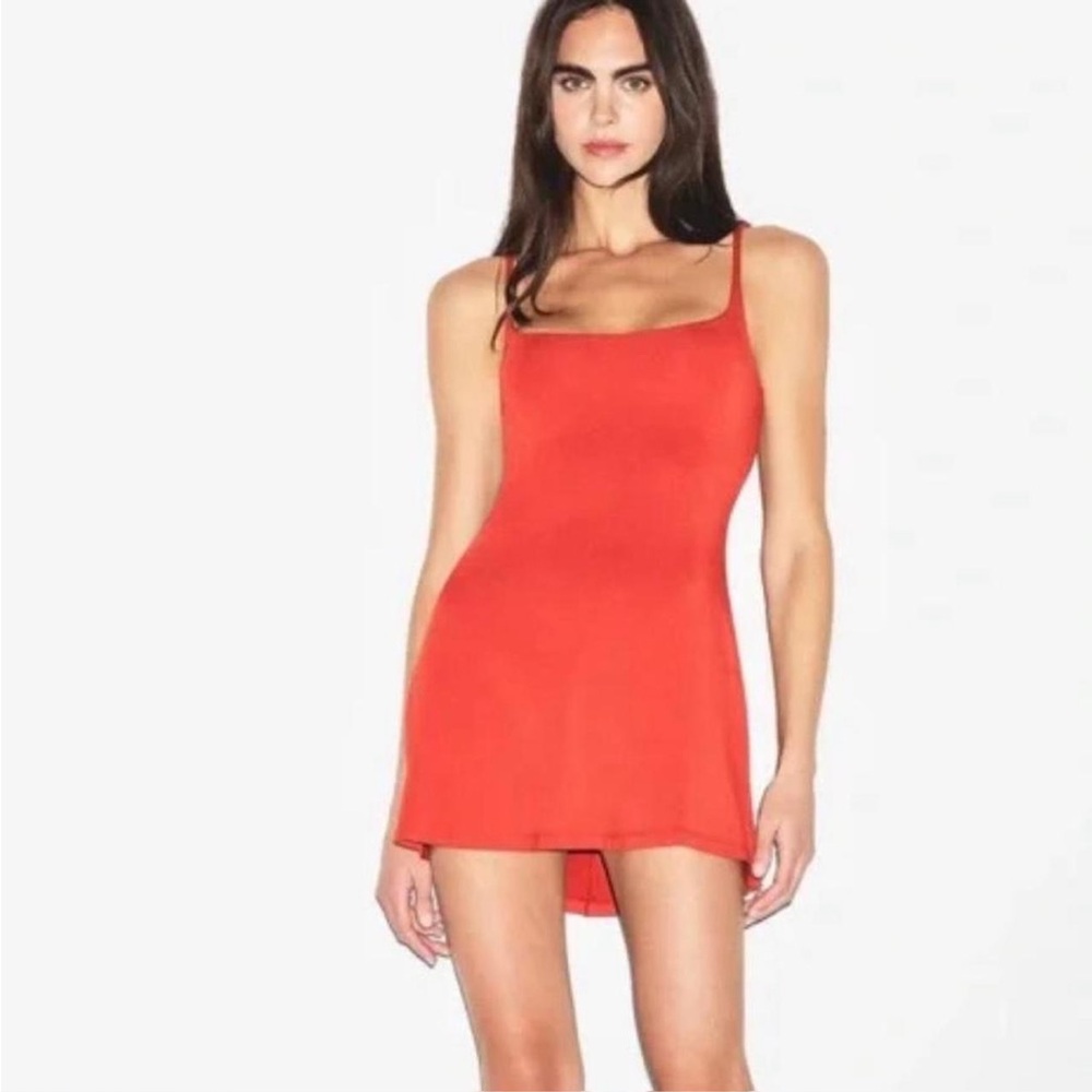 SKIMS *NWT SMOOTH LOUNGE SKIMPY STRAP MINI DRESS | COLOR: TERRA | SIZE: XS